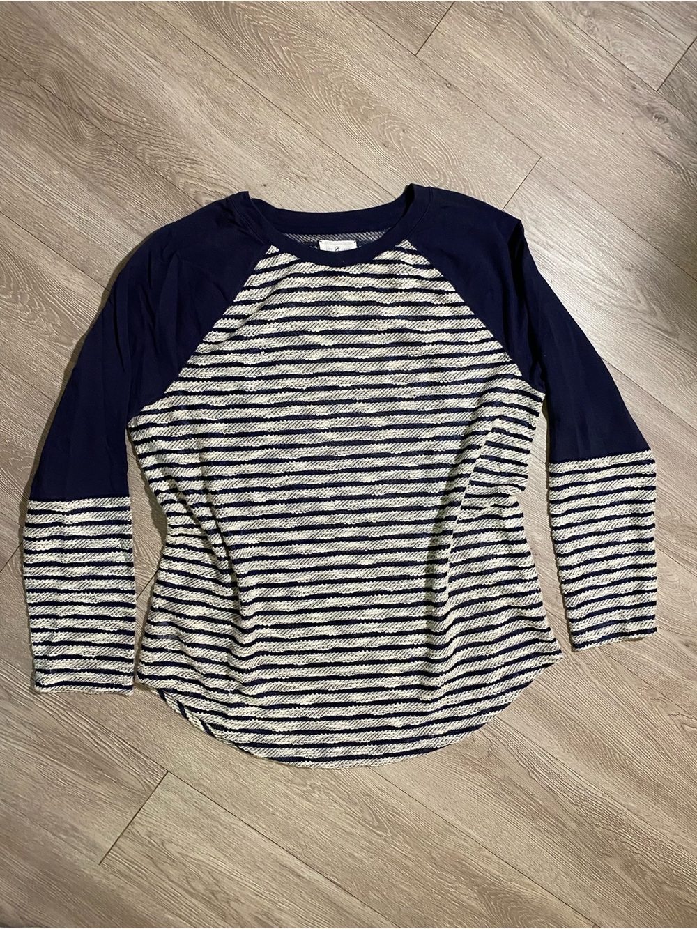 💜 Lou & Grey XL top - Navy/Oatmeal stripe